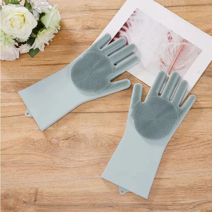 Silicone Dishwashing Full Finger Gloves