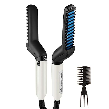 Multifunctional Hair & Beard Comb Brush Straightener
