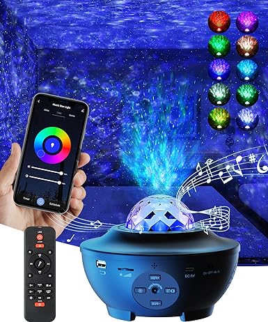 Galaxy Bluetooth Speaker Projector Lamp