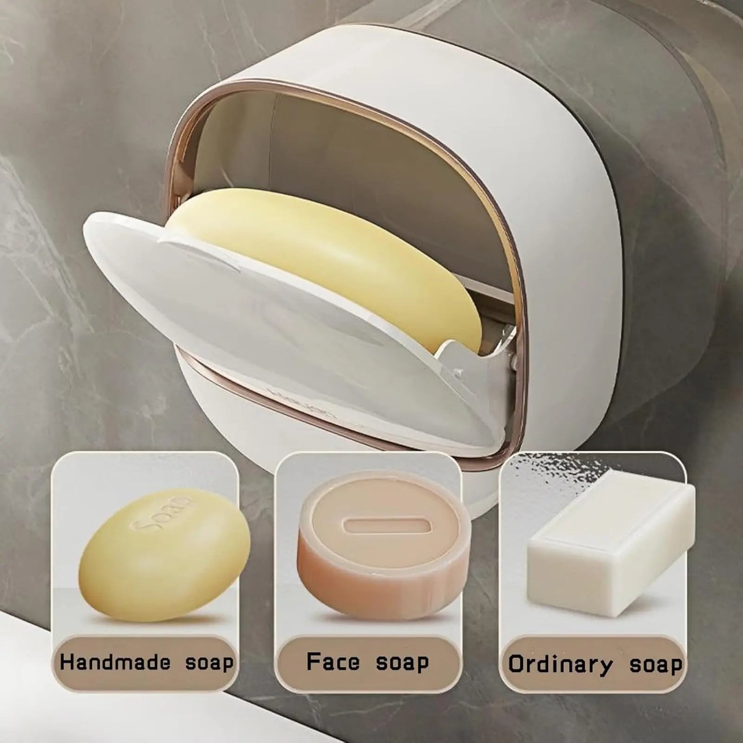 Luxury Soap Holder With Drain Tray (Random Colours)