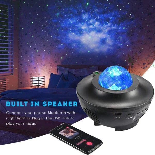 Galaxy Bluetooth Speaker Projector Lamp