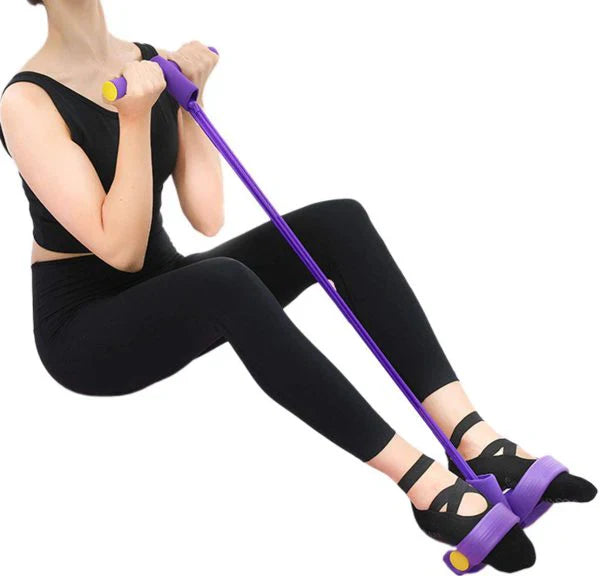 Pedal Resistance Band Tummy Trimmer - (Random Colors)